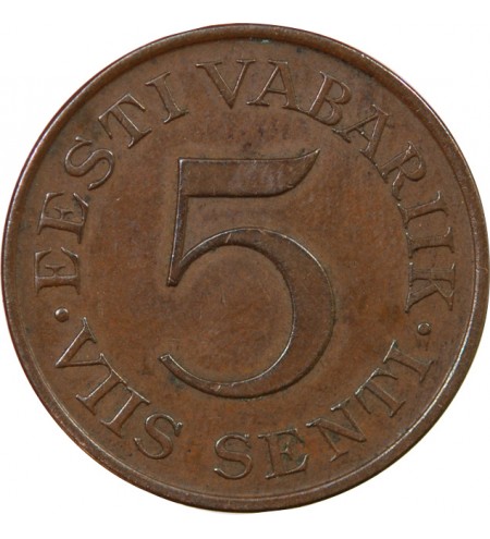 ESTONIE - 5 SENTI 1931