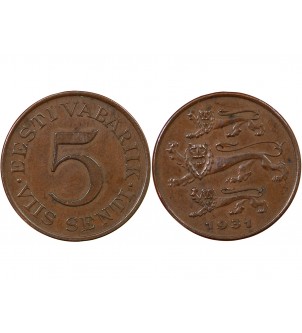 ESTONIE - 5 SENTI 1931 2