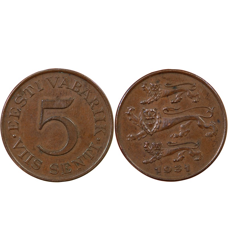 ESTONIE - 5 SENTI 1931