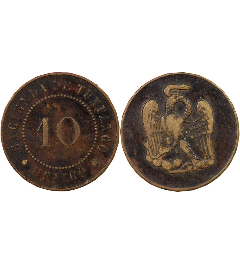 MEXIQUE, HACIENDA DE TUXPANGO - 10 CENTAVOS