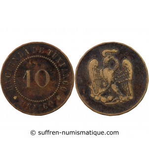 MEXIQUE, HACIENDA DE TUXPANGO - 10 CENTAVOS