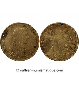 LOUIS XIV LE ROI SOLEIL - JETON LAITON - MARS