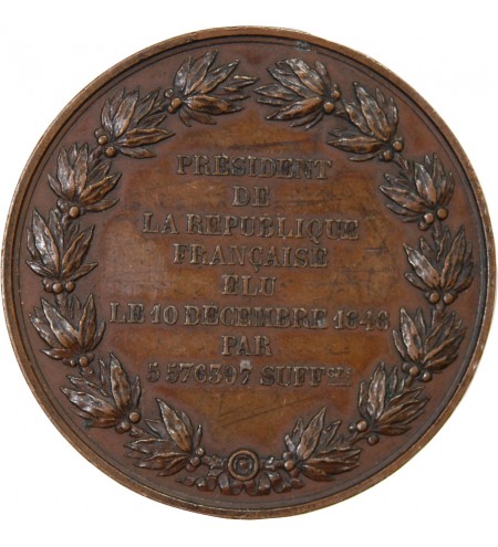 LOUIS-NAPOLEON BONAPARTE - MÉDAILLE CUIVRE - ELECTION DE 1848