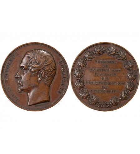 LOUIS-NAPOLEON BONAPARTE - MÉDAILLE CUIVRE - ELECTION DE 1848