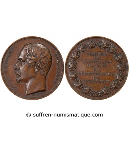 LOUIS-NAPOLEON BONAPARTE - MÉDAILLE CUIVRE - ELECTION DE 1848