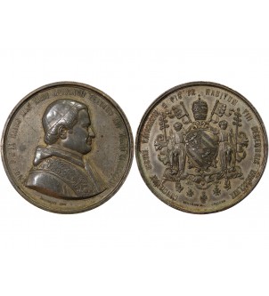 FRANCE, ELECTION DE PIE IX - MÉDAILLE ETAIN 1846 2