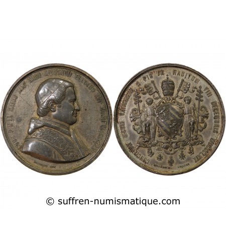 FRANCE, ELECTION DE PIE IX - MÉDAILLE ETAIN 1846