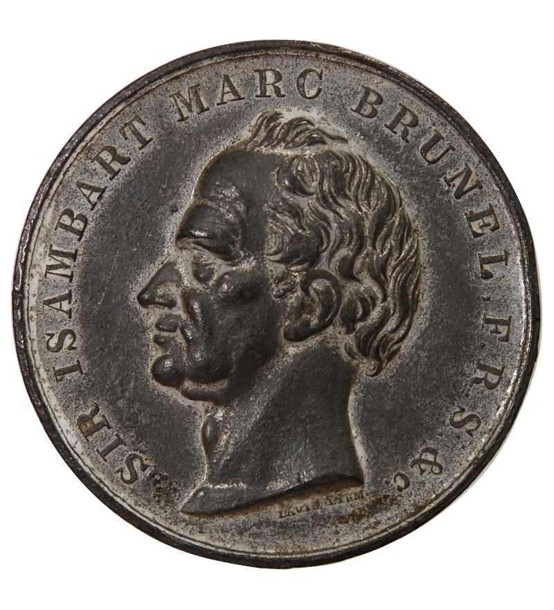 GRANDE-BRETAGNE, ISAMBART MARC BRUNEL - MEDAILLE ZINC 1842 - TUNNEL SOUS LA TAMISE