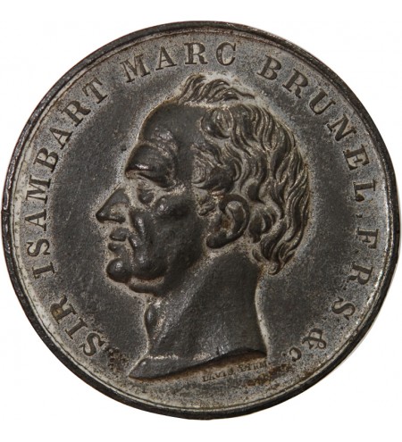 GRANDE-BRETAGNE, ISAMBART MARC BRUNEL - MEDAILLE ZINC 1842 - TUNNEL SOUS LA TAMISE