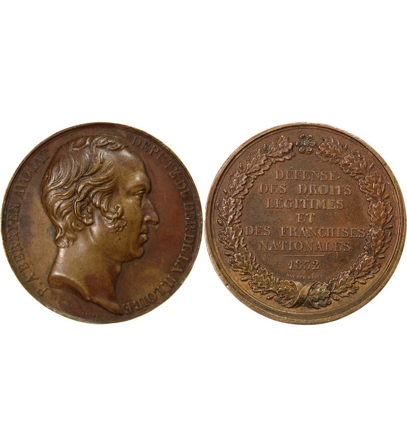 AVOCAT PIERRE-ANTOINE BERRYER - MÉDAILLE CUIVRE 1832