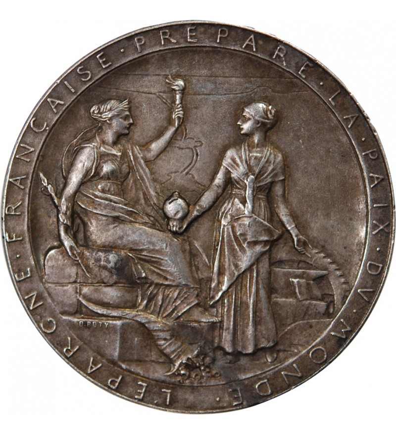 OUVERTURE DU CANAL DE SUEZ, OSCAR ROTY - MEDAILLE ARGENT Poinçon Corne (après 1879)