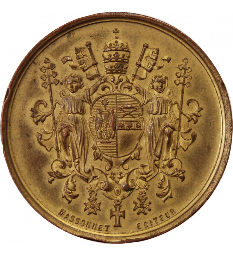 FRANCE, ELECTION DE PIE IX - MÉDAILLE CUIVRE DORÉ 1846