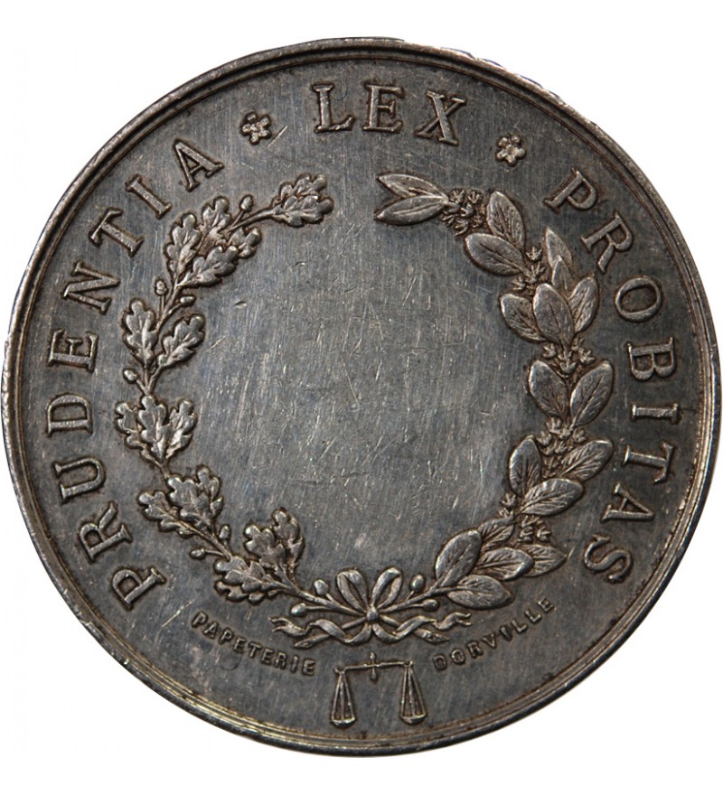 CHAMBRE DES NOTAIRES DE BREST – JETON ARGENT Poinçon Corne (après 1879)