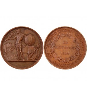 ASSURANCES MARITIMES, LE MERIDIEN – MEDAILLE CUIVRE 1869 2