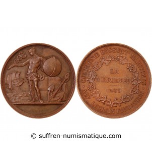 ASSURANCES MARITIMES, LE MERIDIEN – MEDAILLE CUIVRE 1869