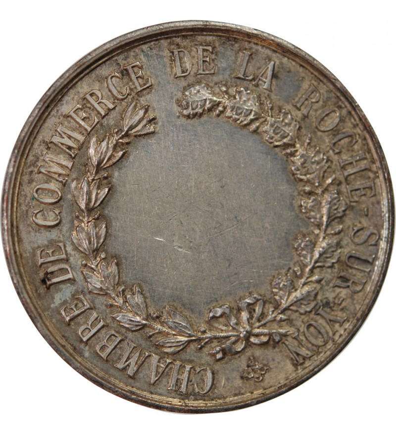 VILLE DE LA ROCHE-SUR-YON - MÉDAILLE CUIVRE ARGENTÉ Poinçon Corne (après 1879)