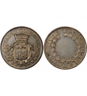 VILLE DE LA ROCHE-SUR-YON - MÉDAILLE CUIVRE ARGENTÉ Poinçon Corne (après 1879) 2