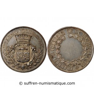 VILLE DE LA ROCHE-SUR-YON - MÉDAILLE CUIVRE ARGENTÉ Poinçon Corne (après 1879)