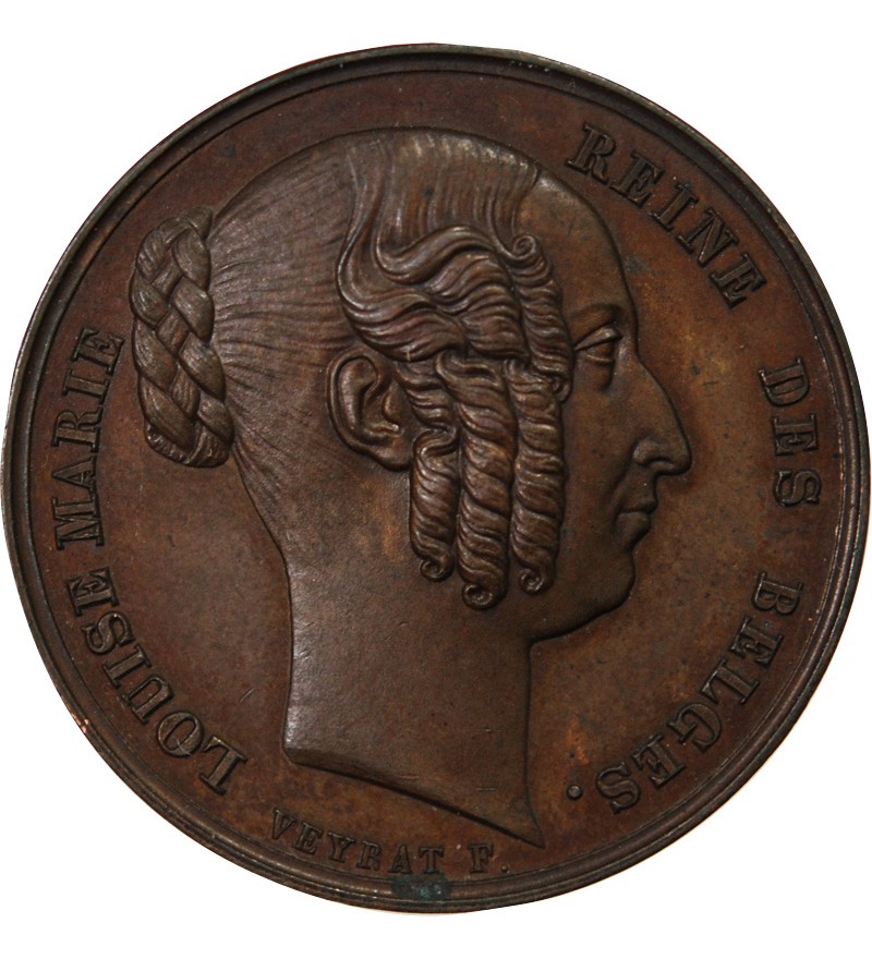 BELGIQUE, LOUISE-MARIE - MEDAILLE BRONZE 1850