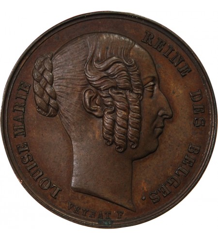 BELGIQUE, LOUISE-MARIE - MEDAILLE BRONZE 1850