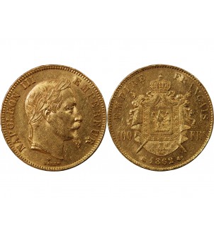 NAPOLEON III - ﻿100 FRANCS OR 1862 BB STRASBOURG 2