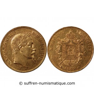 NAPOLEON III - ﻿100 FRANCS OR 1869 BB STRASBOURG