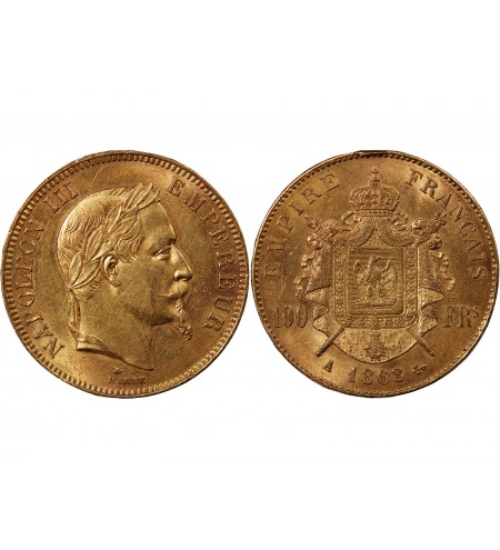 NAPOLEON III - ﻿100 FRANCS OR 1868 A PARIS﻿