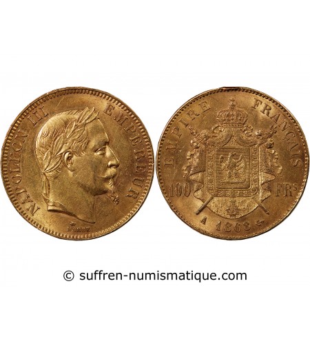 NAPOLEON III - ﻿100 FRANCS OR 1868 A PARIS﻿