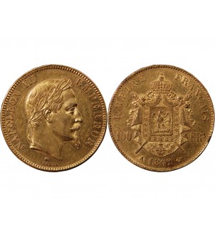 NAPOLEON III - ﻿100 FRANCS OR 1862 A PARIS﻿ 2