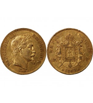 NAPOLEON III - ﻿100 FRANCS OR 1862 BB STRASBOURG 2