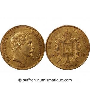 NAPOLEON III - ﻿100 FRANCS OR 1862 BB STRASBOURG