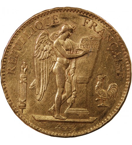 GENIE - 100 FRANCS OR 1882 A PARIS "Dieu protège la France"﻿