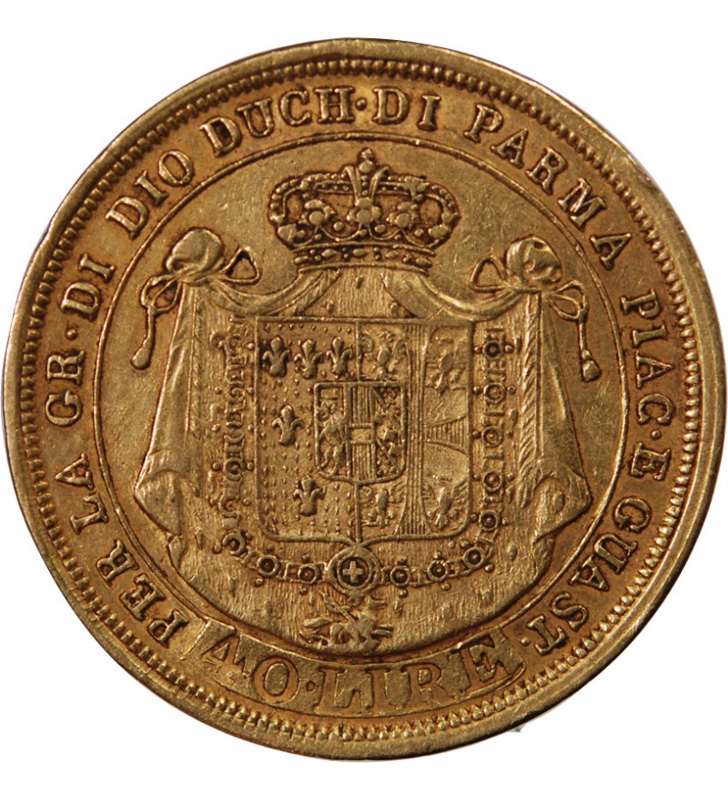 ITALIE, Duché de Parme, MARIE LOUISE - 40 LIRE OR 1815 MILAN