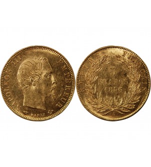 NAPOLEON III - 5 FRANCS OR 1856 A PARIS 2