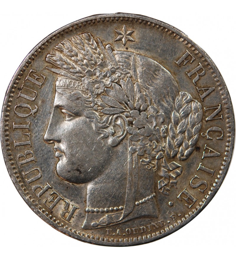 CERES - 5 FRANCS ARGENT 1850 A PARIS