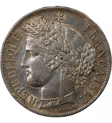 CERES - 5 FRANCS ARGENT 1850 A PARIS