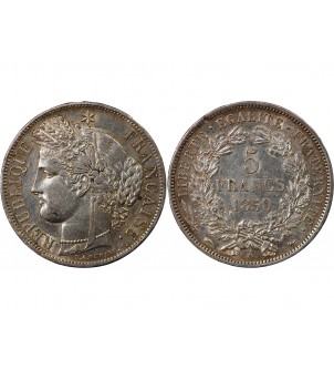 CERES - 5 FRANCS ARGENT 1850 A PARIS 2