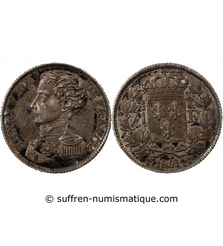 HENRI V - 1 FRANC ARGENT 1831