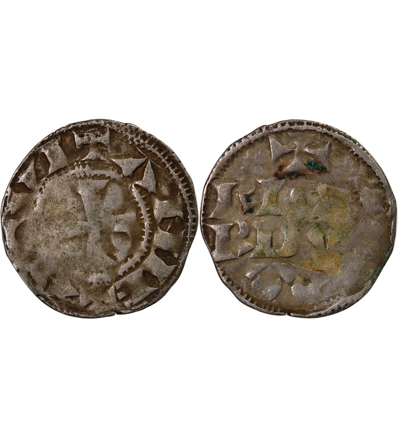 DUCHÉ D'AQUITAINE, RICHARD COEUR DE LION – DENIER ARGENT 1169 / 1199