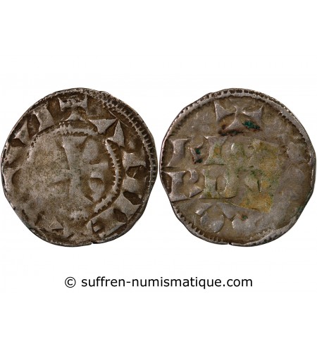 DUCHÉ D'AQUITAINE, RICHARD COEUR DE LION – DENIER ARGENT 1169 / 1199