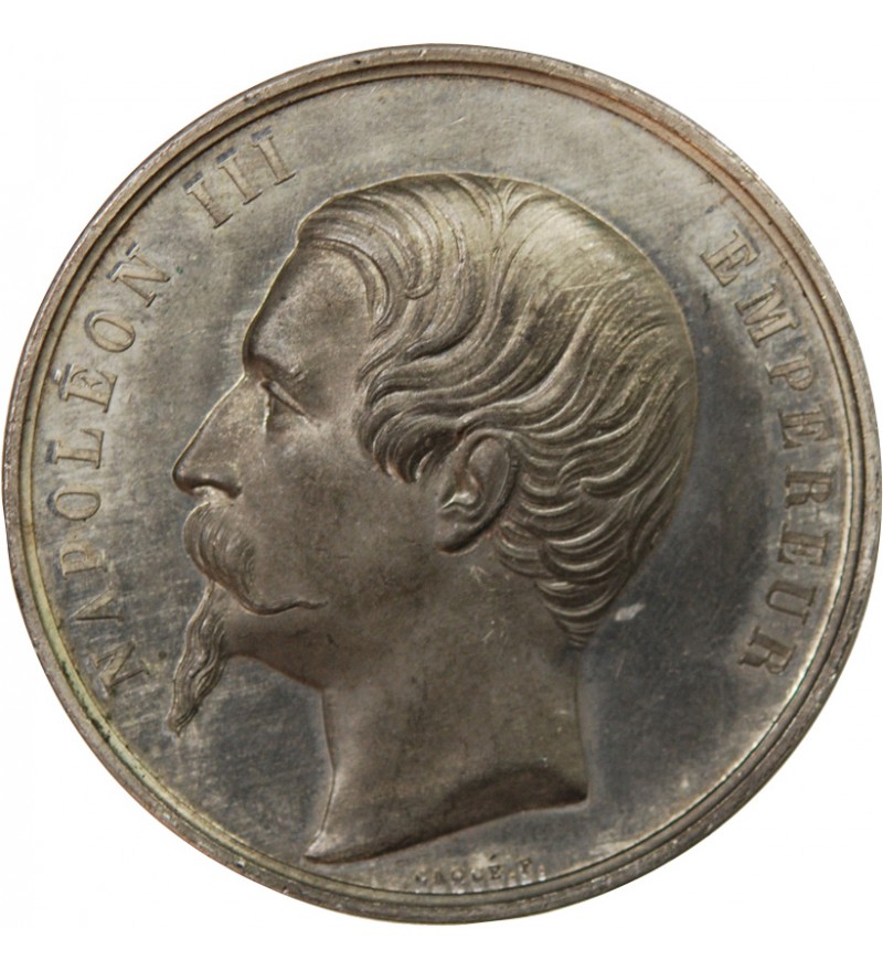 ALLIANCE FRANCO-SARDE, NAPOLEON III - MEDAILLE ETAIN 1859