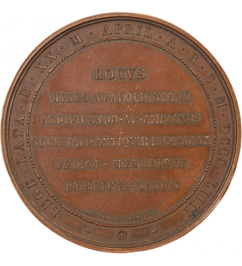 MUSEE NATIONAL DE PICARDIE, NAPOLEON III - MEDAILLE CUIVRE 1854