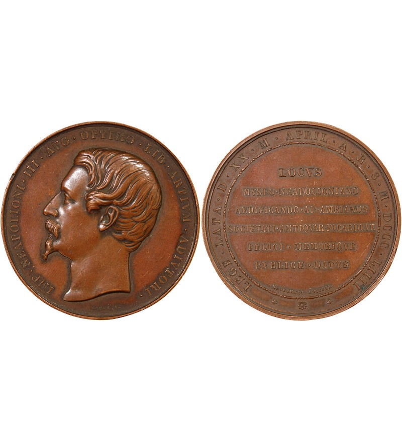 MUSEE NATIONAL DE PICARDIE, NAPOLEON III - MEDAILLE CUIVRE 1854