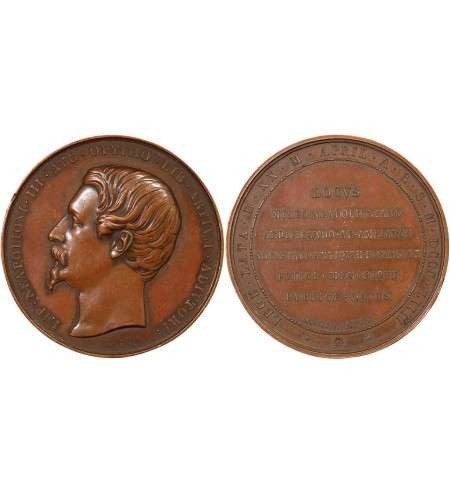 MUSEE NATIONAL DE PICARDIE, NAPOLEON III - MEDAILLE CUIVRE 1854