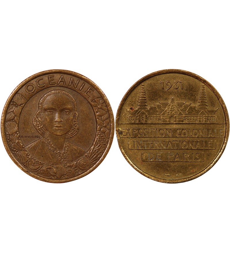 EXPOSITION COLONIALE, OCEANIE - MEDAILLE LAITON 1931