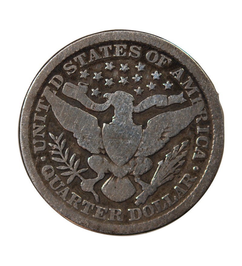 USA - 25 CENTS ARGENT "Barber Quarter" 1893 PHILADELPHIE