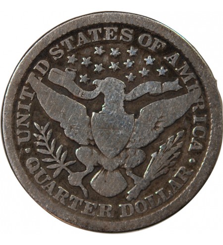 USA - 25 CENTS ARGENT "Barber Quarter" 1893 PHILADELPHIE