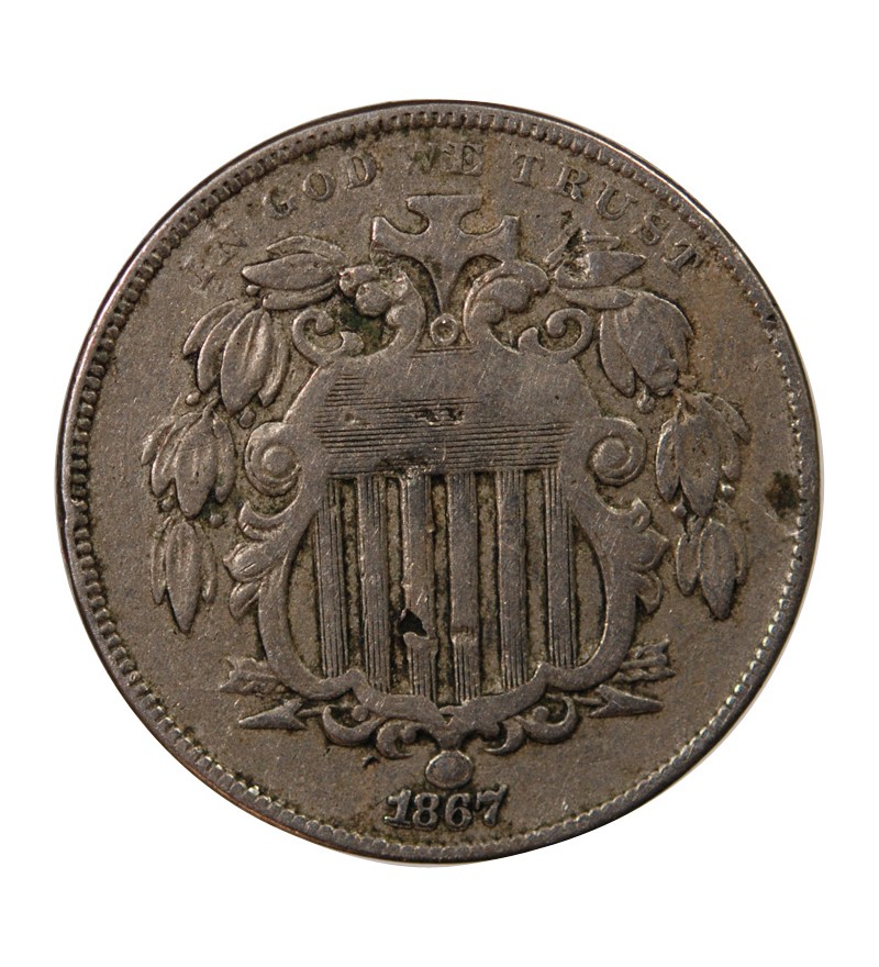 USA - 5 CENTS "Union Shield" 1867