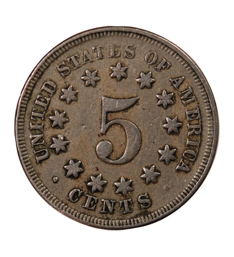 USA - 5 CENTS "Union Shield" 1867
