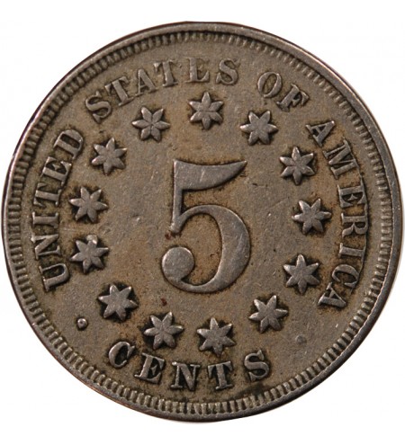 USA - 5 CENTS "Union Shield" 1867